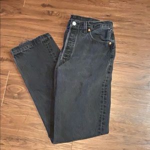 Dark washed vintage Levi 501s